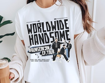 [RUNSEOKJIN] S/S T-Shirt (White) BTS ジン BTS Jin RUNSEOKJIN EP. TOUR 2025 Shirt – Kpop Exchange