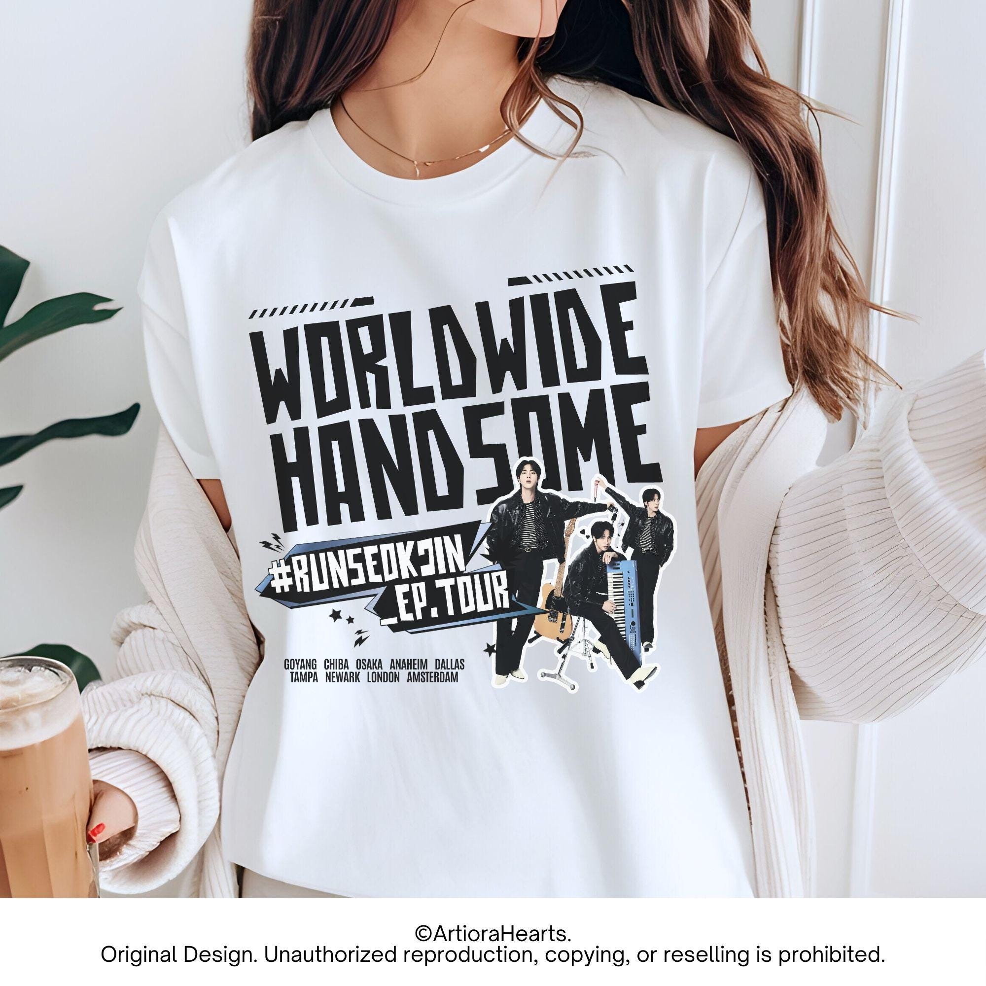 BTS JIN ジン　RUNSEOKJIN 顔Tシャツ　ベージュ　Lサイズ BTS JIN ジン RUNSEOKJIN 顔Tシャツ ベージュ Sサイズ - メルカリ