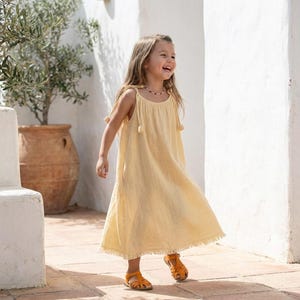 100% Cotton Girls Maxi Dress - Etsy