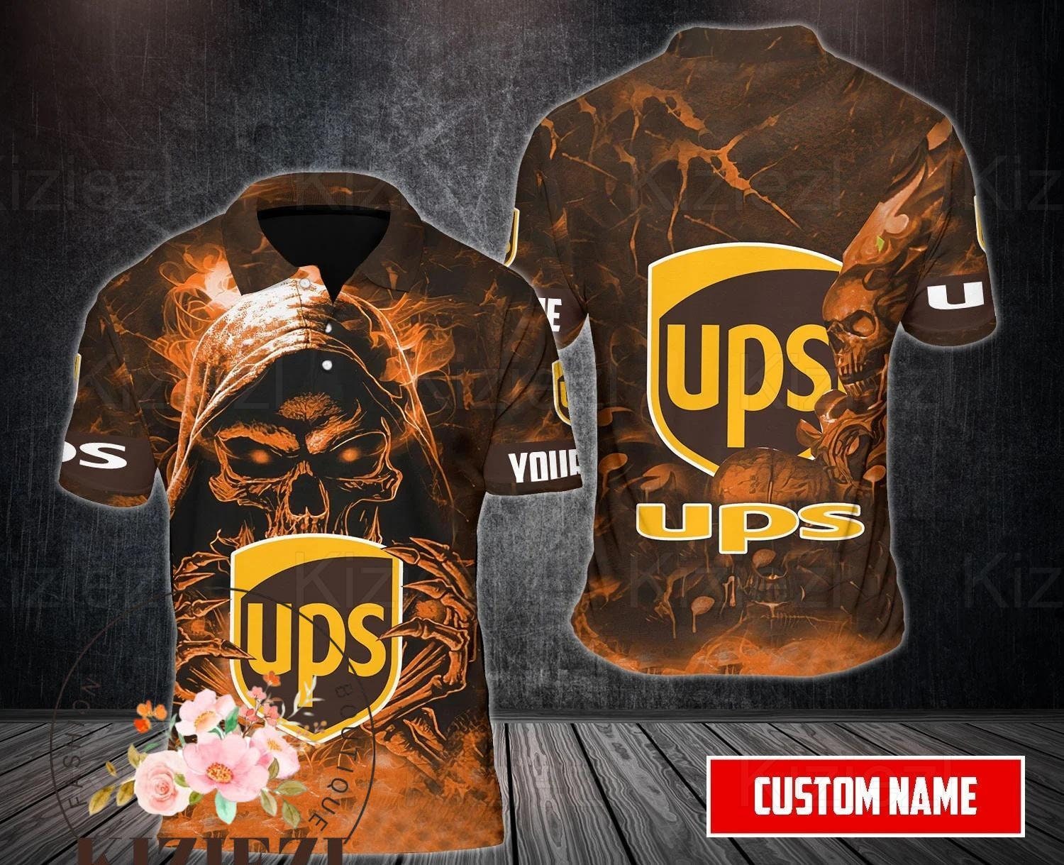 Ups brown top polo shirt