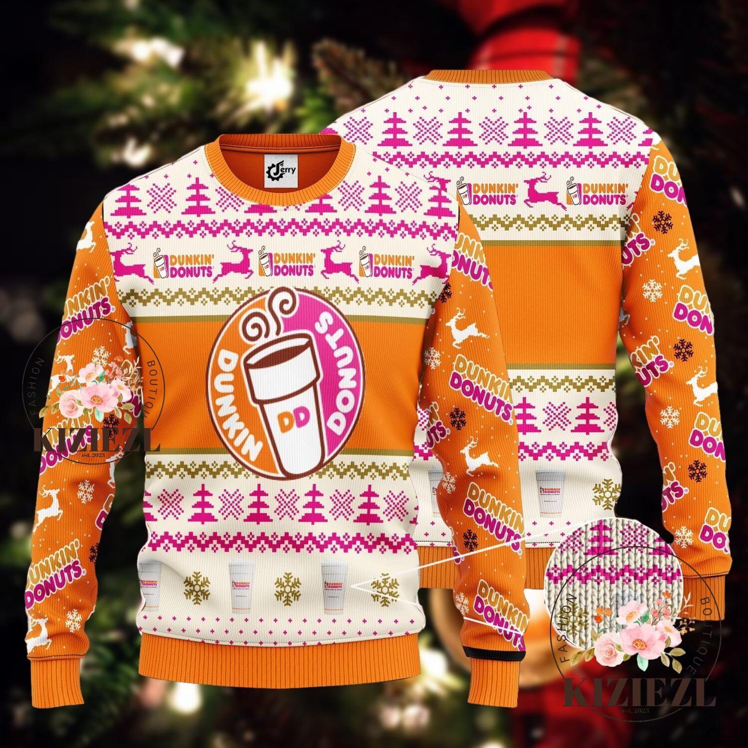Dunkin Donuts Christmas Sweater Dunkin Donut Ugly Sweater Coffee