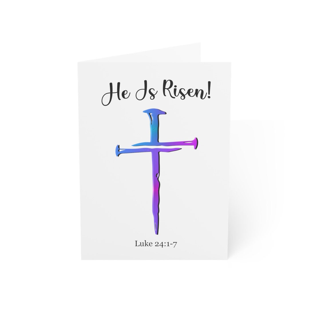 Printable He is Risen Card Digital He is Alive Card Etsy