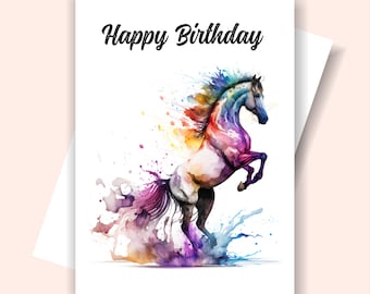 Horse Birthday Card, Birthday Card With Horse