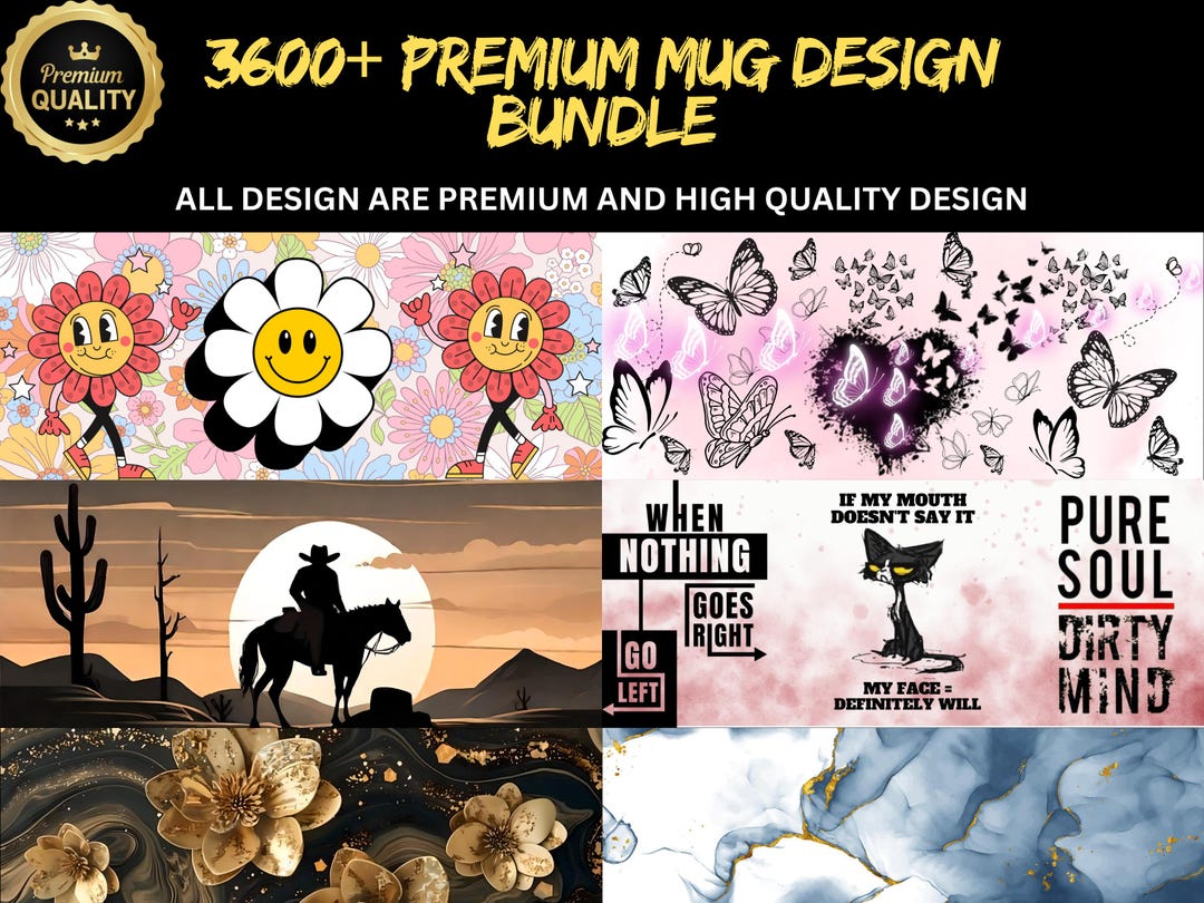 3600 Premium Mug Design Bundle Mega Mug Design Bundle Mug Sublimation ...
