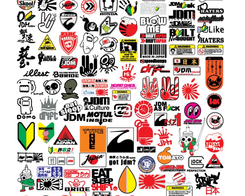 Buy 1000 Premium Car Sticker Design, JDM Sticker Design Fully EPS and