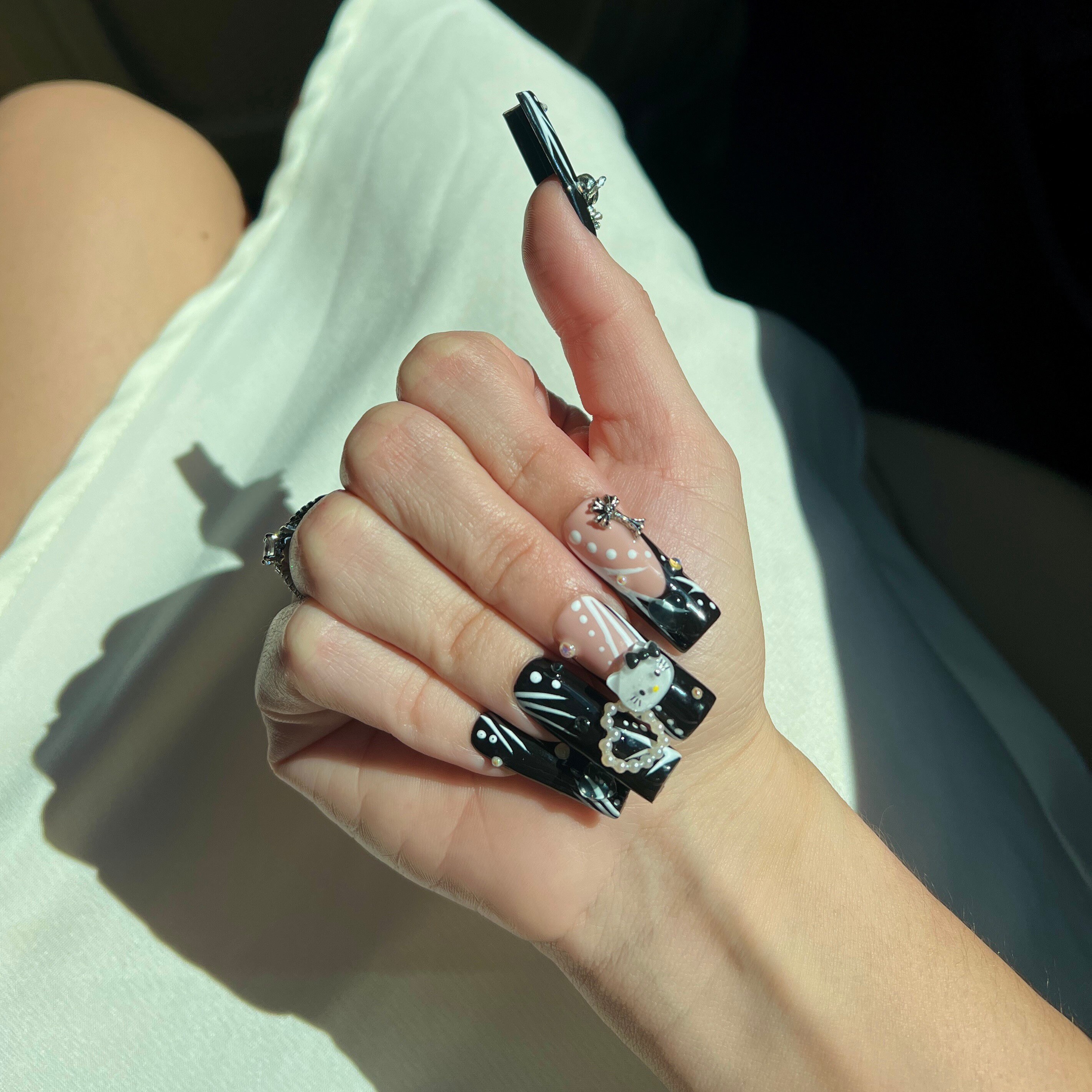 Black Hello Kitty Nail Charms — Bougie Bz Nails