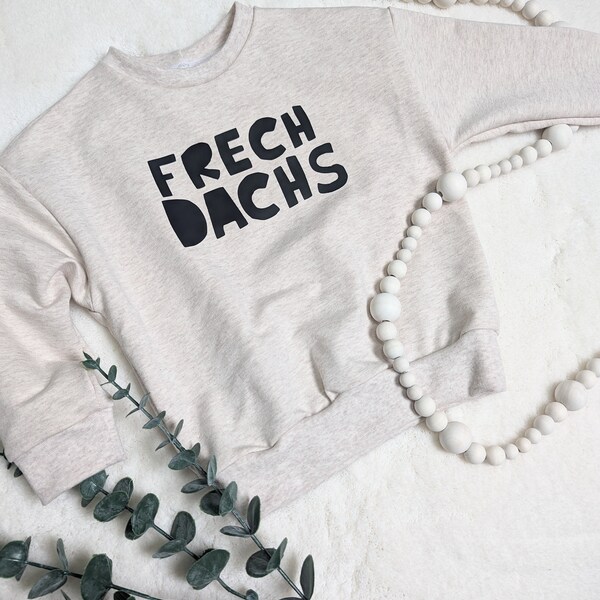 Baby Oversized Sweater, beige, Frechdachs, Sweatshirt, Pullover, Oversize