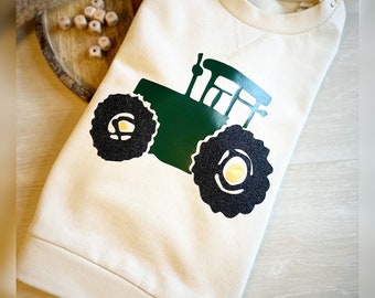 Sweatshirt für Babys und Kinder | langarm | Traktor | Geburtsgeschenk | Baby | Nachhaltig