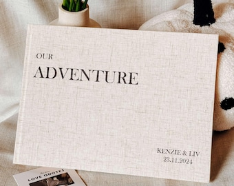 Our Adventure Book Photo Album Scrapbook, Personalized Gifts, Travel Keepsake for Couple or Friend, Gift for Him and Her, Anniversary Gift