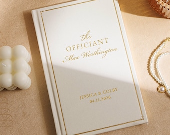 Personalized Officiant Lined Notebook, Modern Minimalist Notebook , Wedding Day Gift, Custom Journal Gift, Wedding Day Pastor Host Gifts