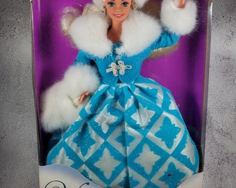 Vintage 1996 Evening Elegance Series Edición especial Winter Renaissance  Barbie NIB #15570