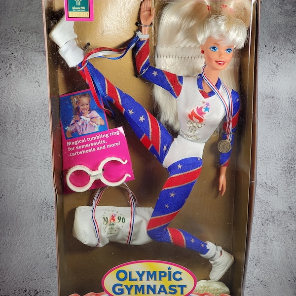 Vintage 1995 Olympic Gymnast Barbie # 15123 NIB