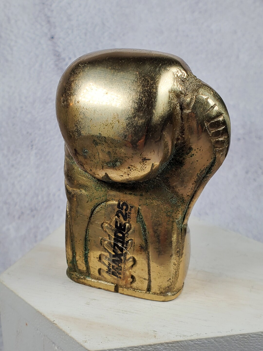 Vintage Brass Maxzide 25 Boxing Glove Paperweight Etsy