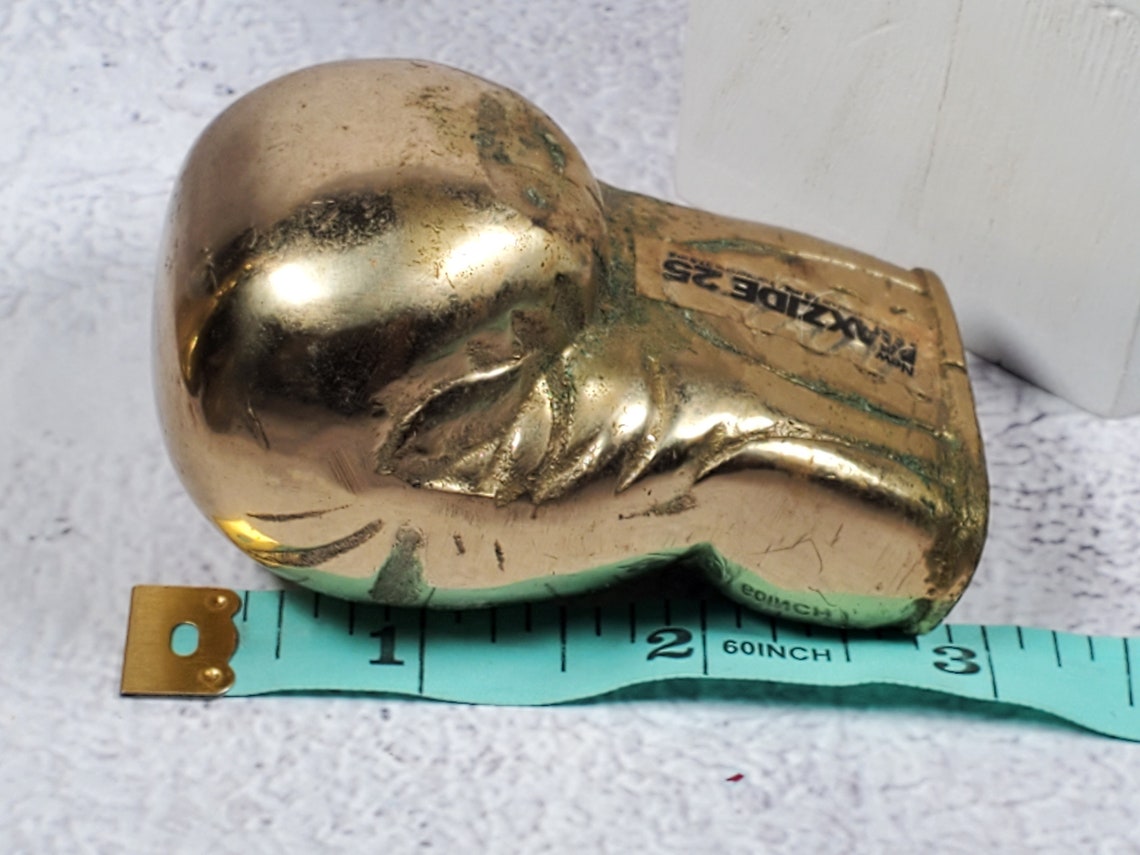 Vintage Brass Maxzide 25 Boxing Glove Paperweight Etsy