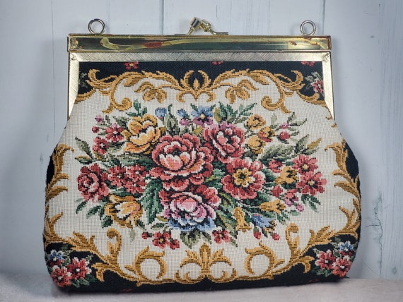 Vintage Tapestry Purse  Cottagecore Handbag "Peti… - image 2