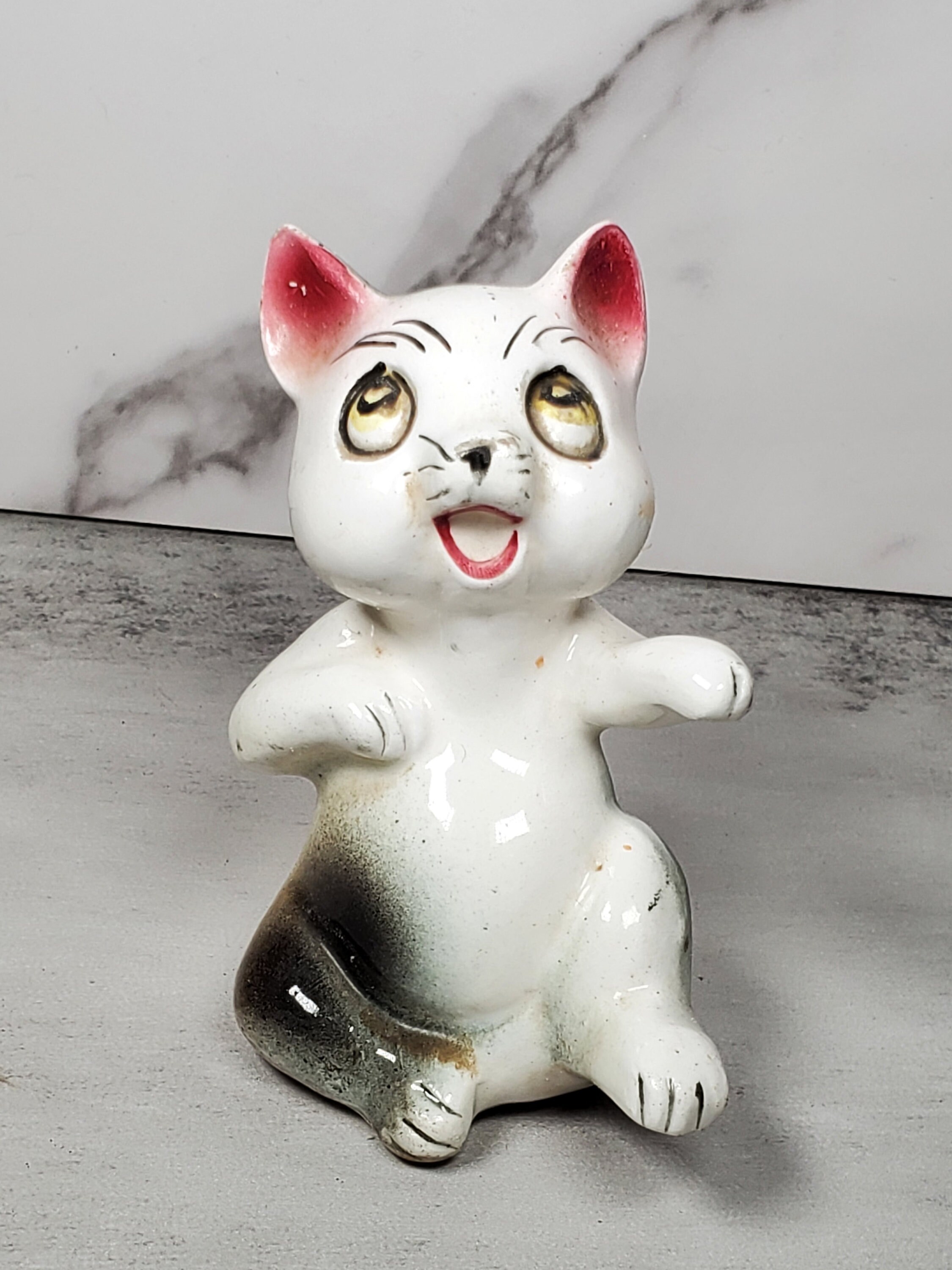 Duo Salière Et Poivrière Chats En Céramique, Noir Et Blanc – Lot De 2