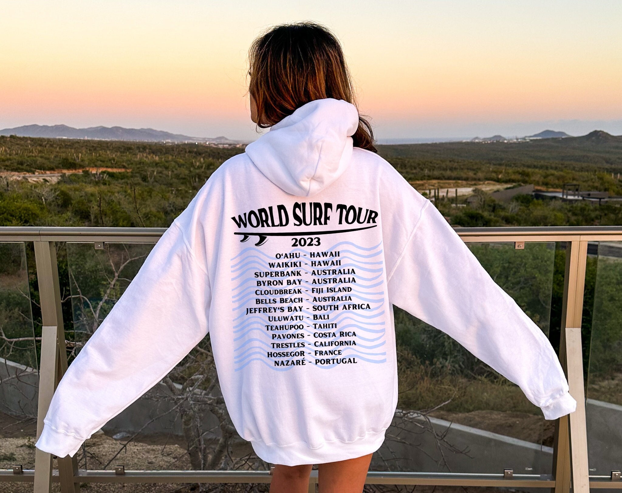 World Surf Tour Hoodie Ocean Beach Hoodie Tumblr Hoodie Coconut