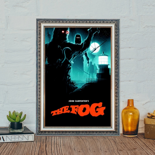 The Fog John Carpenter Jamie Lee Curtis Horror Movie Poster, Classic Vintage Film Poster, The Fog Canvas Cloth Movie Poster