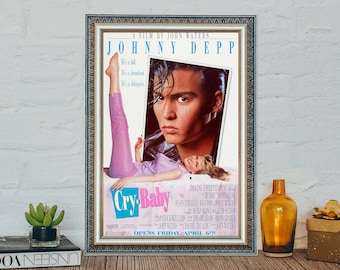Póster de la película Cry-Baby (1990), Johnny Depp, lienzo