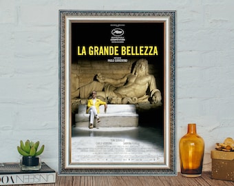 De grote schoonheid filmposter, de grote schoonheid (2013) klassieke filmposter, vintage canvas doek foto afdrukken, vakantie geschenken