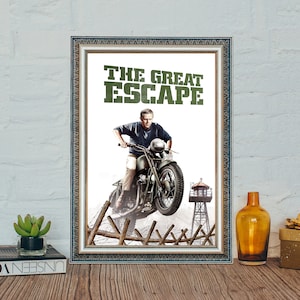 The Great Escape Movie Poster, The Great Escape Classic Movie Poster, High Quality Canvas Cloth Poster