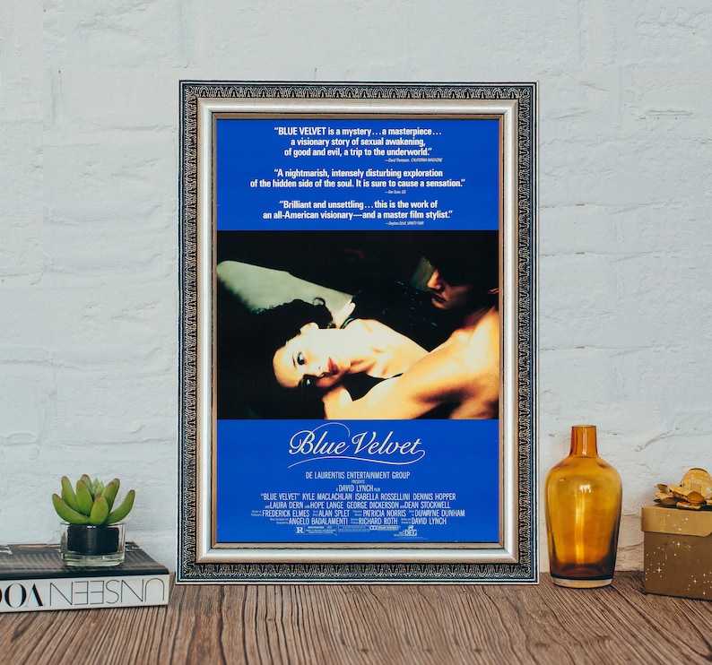 Affiche de film Blue Velvet 1986, affiche de film vintage Blue Velvet classique, affiche de film Blue Velvet, affiche en toile image 1