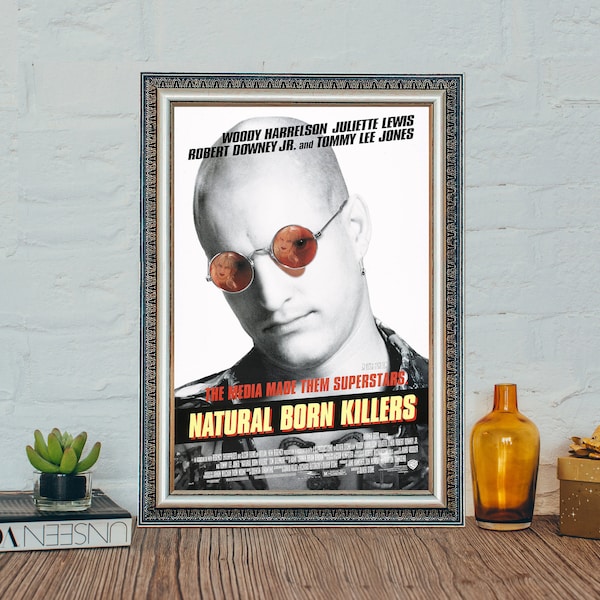 Natural Born Killers Movie Poster, Natural Born Killers (1994) Classic Movie Poster, Vintage Canvas Cloth Photo Print, Holiday gifts