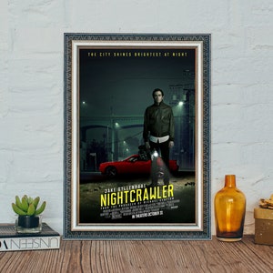 Nightcrawler (2014) Plakat filmowy, Nightcrawler Klasyczny plakat filmowy vintage, Klasyczny film Płótno plakat na płótnie