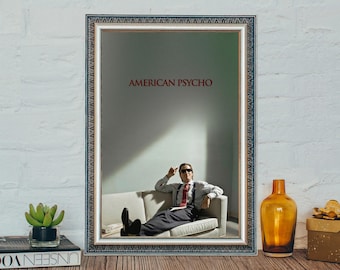 Póster de la película American Psycho 2000: Christian Bale, Patrick Bateman, película clásica, lienzo.