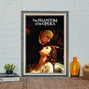 Póster de la película El fantasma de la ópera, póster de película vintage clásico El fantasma de la ópera (2004), póster de tela de lienzo de película clásica