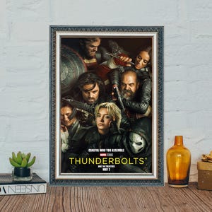 THUNDERBOLTS (Marvel Studios) Poster, Thunderbolts Classic Vintage Film Poster, Classic Movie Canvas Cloth Poster