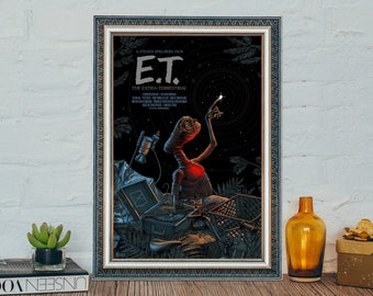 E.T.映画ポスター：クラシックなヴィンテージキャンバス