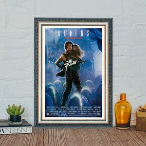 Aliens (1986) Filmposter, Aliens Klassiker Science Fiction Filme Vintage Leinwand Poster