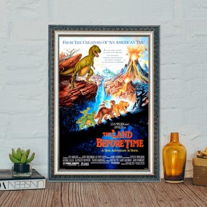 Póster de la película LA TIERRA ANTES DEL TIEMPO, póster de la película clásica LA TIERRA ANTES DEL TIEMPO, impresión fotográfica en lienzo, regalo de festival