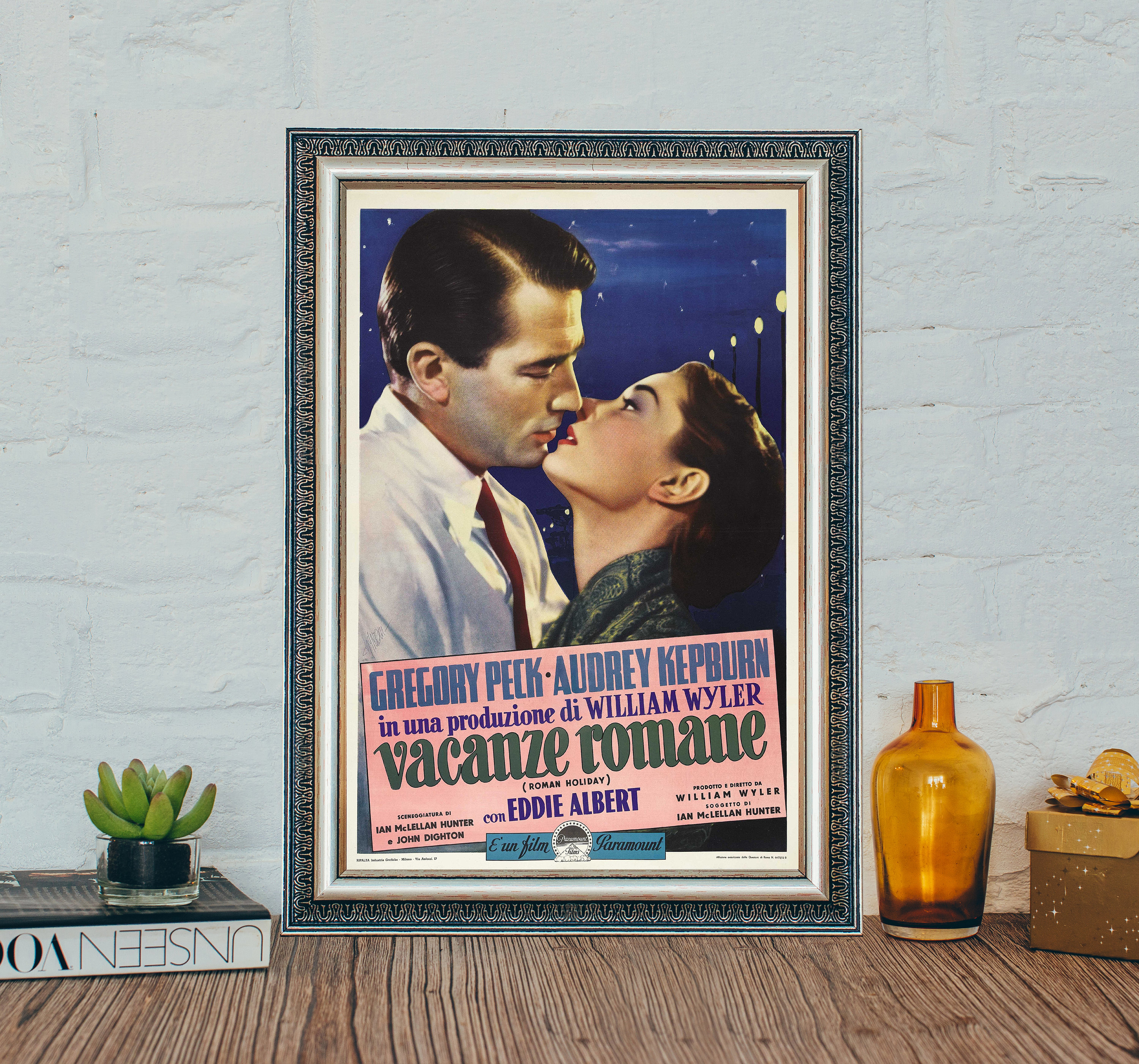 Herbé ™ Film Vacances Romaines Rqya-Poster/Reproduction HQ 70x90cm d'une Affiche Cinéma