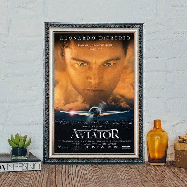 The Aviator Movie Poster, Leonardo DiCaprio Classic Movie Poster, Vintage Canvas Cloth Photo Print