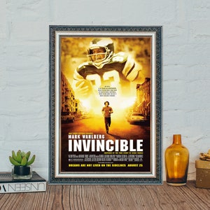 Invincible (2006) Movie Poster, Invincible Classic Vintage Poster, Canvas Cloth Poster for Gift