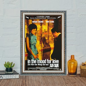 In the Mood for Love Movie Poster, In the Mood for Love Chinesisches Klassisches Liebesfilmplakat, Hochwertige Leinwand Stoffposter