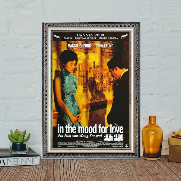 Póster de película In the Mood for Love, póster de película de amor clásico chino In the Mood for Love, póster de tela de lona de alta calidad