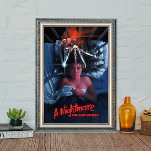 A Nightmare on Elm Street Movie Poster,  Classic Vintage Horror Movie Poster, Classic Movie Canvas Cloth Poster