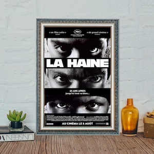 La Haine Movie Poster, La Haine Classic Movie Poster, High Quality Canvas Cloth, Wall Decor, Gift for Her/Him