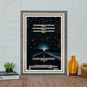 Close Encounters of the Third Kind Movie Poster, Close Encounters of the Third Kind Vintage Movie Poster, Classic Movie Canvas Cloth Poster
