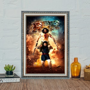 RRR Movie Poster, RRR Classic Movie Poster, Vintage Leinwand Fotodruck
