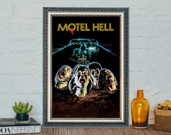 Motel Hell (1980) Poster, Motel Hell Classic Vintage Movie Poster, Classic Cartoon Movie Canvas Cloth Poster