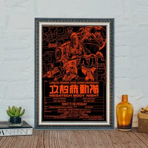 Ghost In the Shell Anime Poster, Ghost In the Shell Japanese Anime TV Poster, High Quality Canvas Cloth Poster, Gift for Her/Him