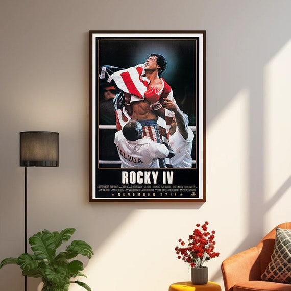 ロッキー4 映画ポスター：シルベスター・スタローン、クラシック