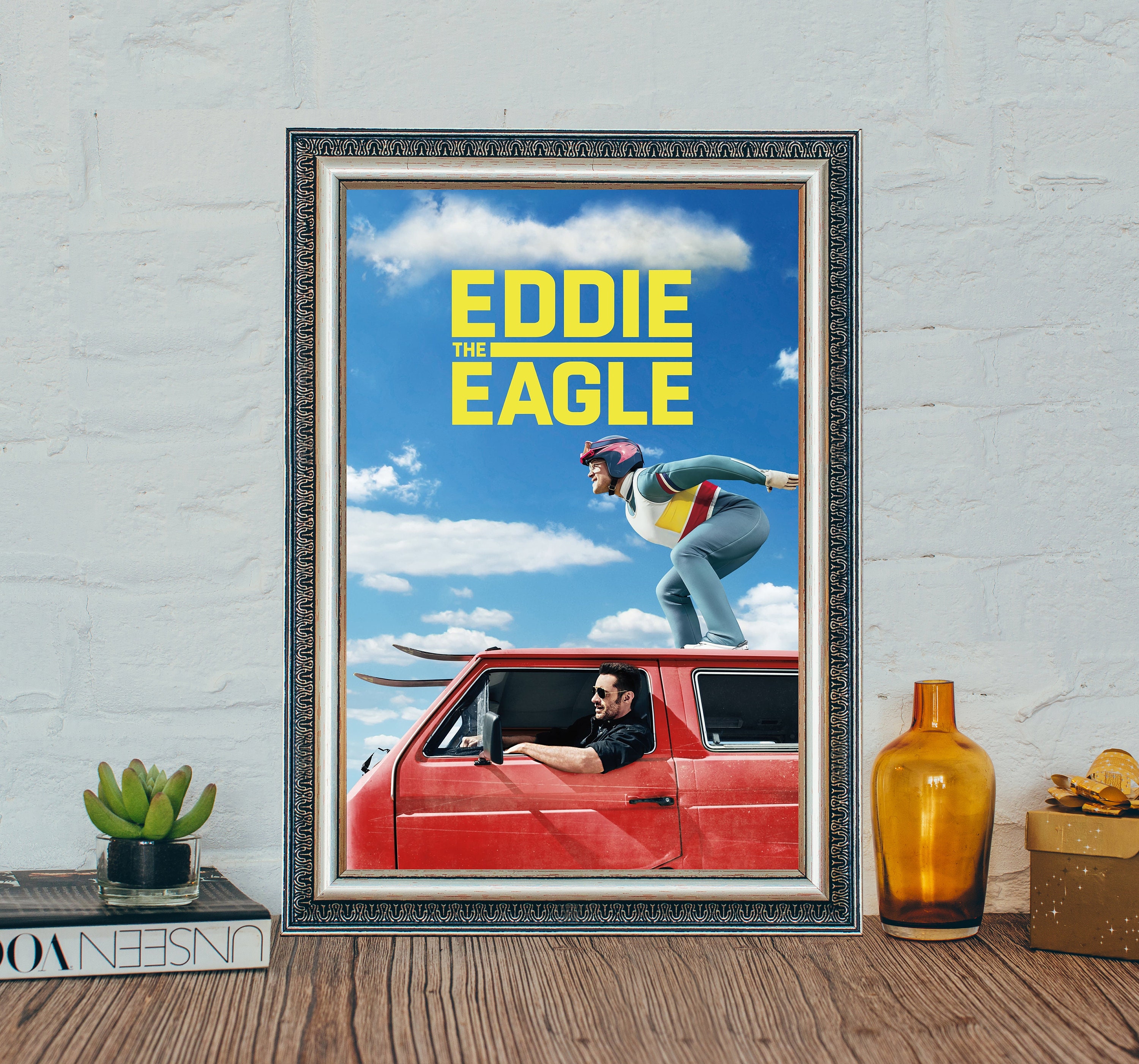 Eddie the Eagle Movie Poster, Eddie the Eagle Classic Poster, Canvas Cloth Photo Print