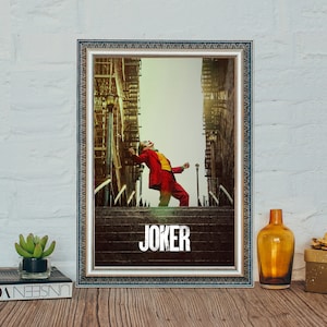 Póster de la película Joker, póster clásico de DC Joker (2019), impresión fotográfica vintage en lienzo, regalos navideños
