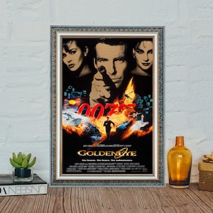 GoldenEye (1995) Filmplakat, 007 GoldenEye Klassisches Vintage Filmplakat, Filmklassiker auf Leinwand