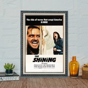 Póster de la película El resplandor, póster clásico de la película de terror El resplandor, póster de tela de lienzo de película clásica